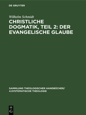 cover image of Christliche Dogmatik, Teil 2